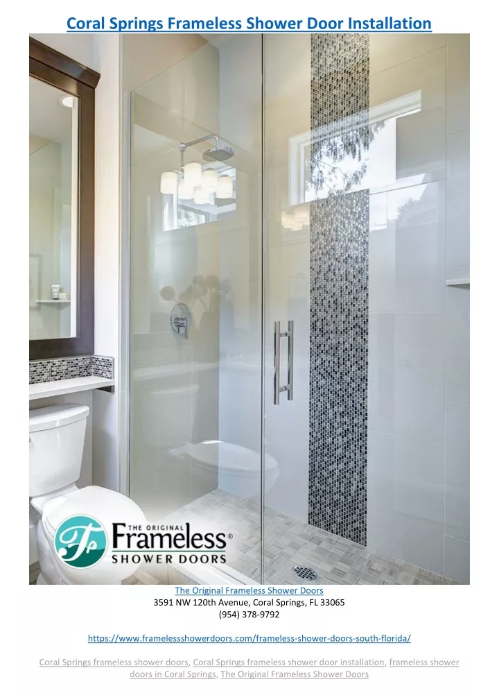 coral springs frameless shower door installation