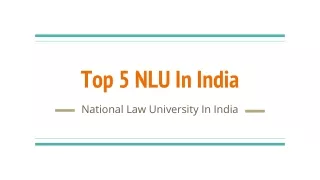 Top 5 NLU in India