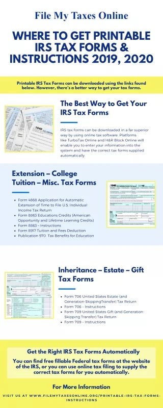 where to get printable irs tax forms instructions