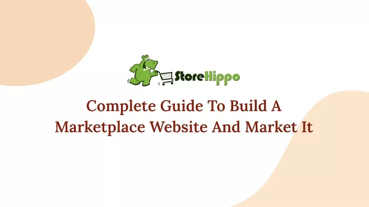 complete guide to build a marketplace website