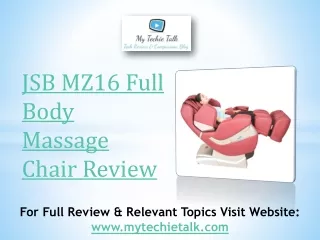 JSB MZ16 Full Body Massage Chair for Home and Office Review