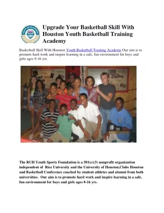 Upgrade Your Basketball Skill With Houston Youth Basketball Training Academy