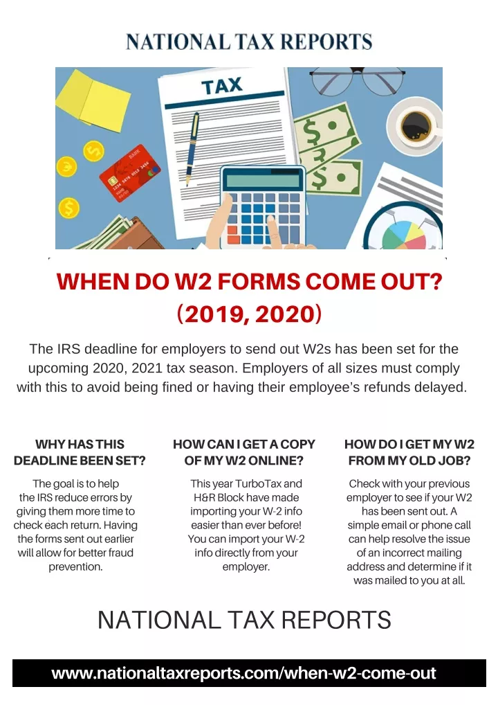 when do w2 forms come out 2019 2020
