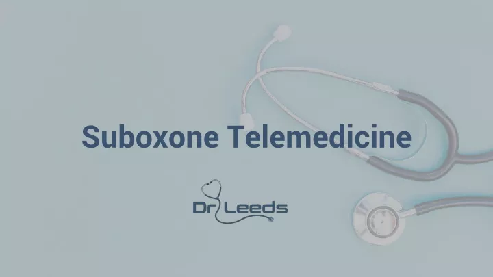 suboxone telemedicine