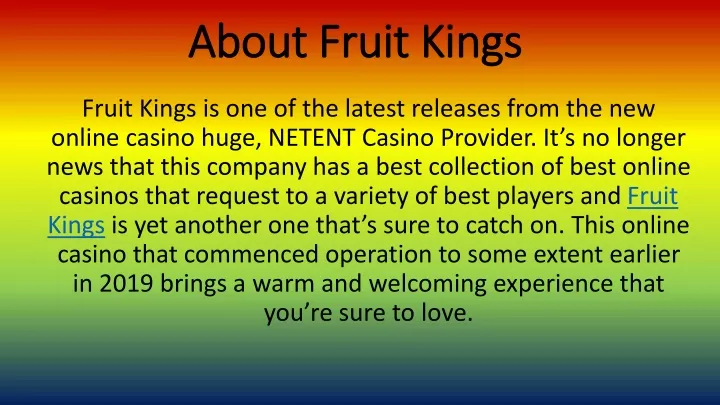 about fruit kings