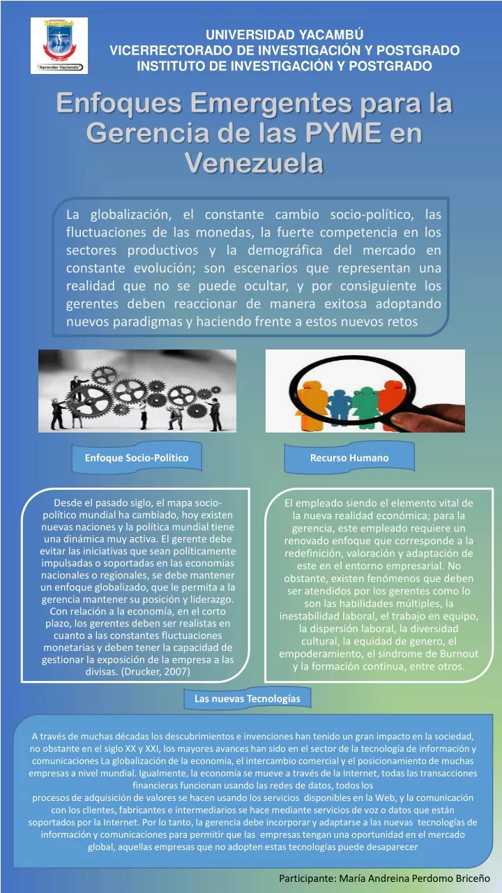 enfoques emergentes para la gerencia de las pyme en venezuela