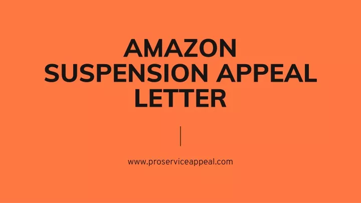 amazon suspension appeal letter