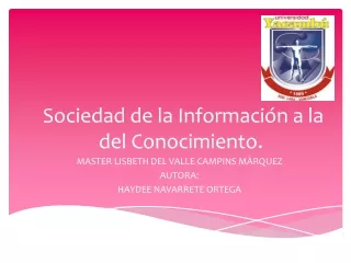 SOCIEDAD DE LA INFORMACION DEL CONOCIMIENTO