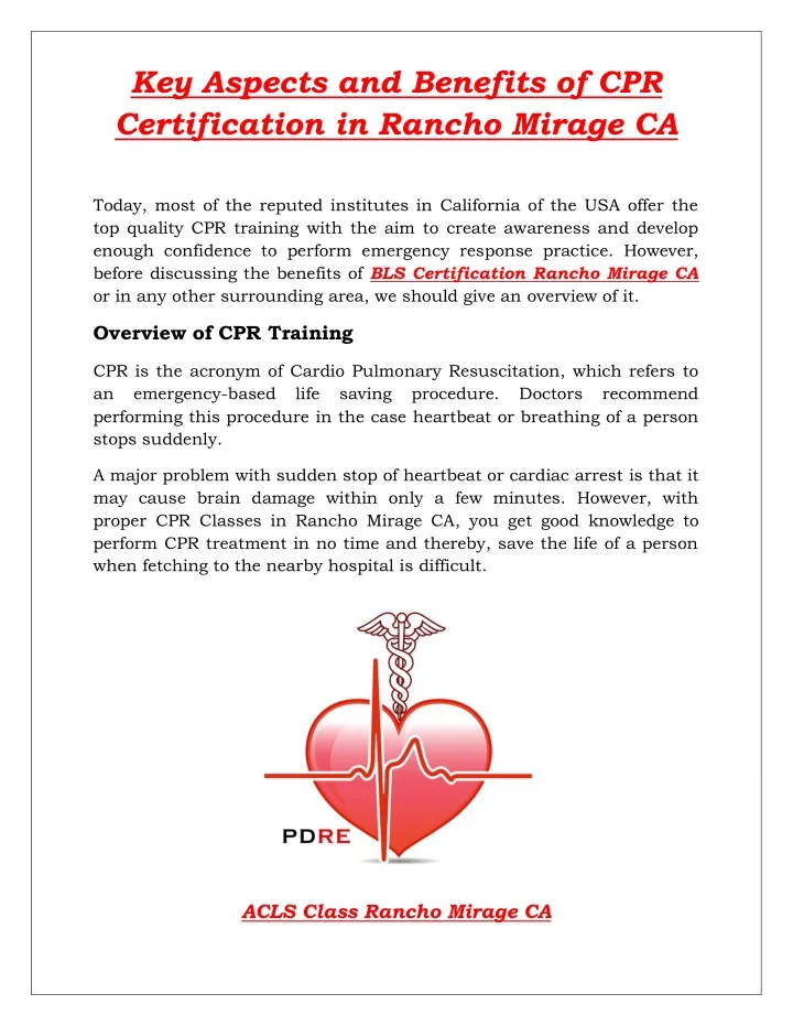 key aspects and benefits of cpr certification