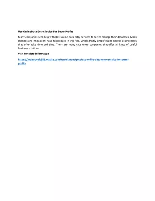 use online data entry service for better profits