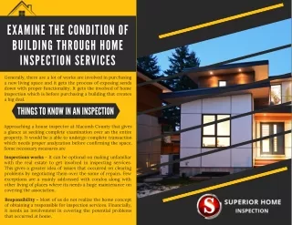 Examine the Condition of Building through Home Inspection Services