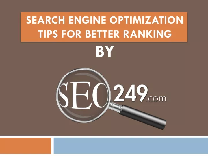search engine optimization tips for better ranking by