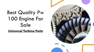 Best Quality Pw 100 Engines For Sale