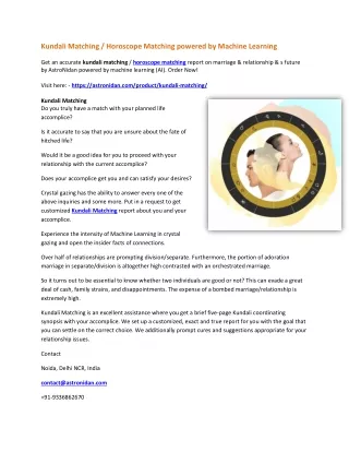 kundali matching horoscope matching powered
