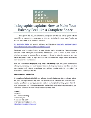 Infographic explains How to Make Your Balcony Feel like a Complete Space