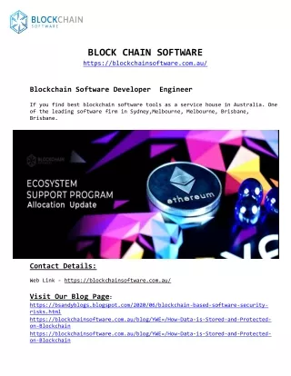 Block-chain Software Development
