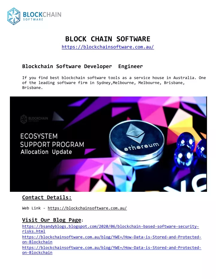 block chain software https blockchainsoftware