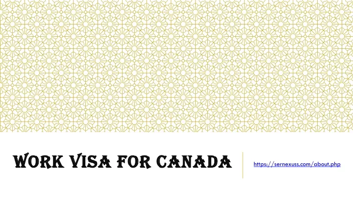 work visa for canada