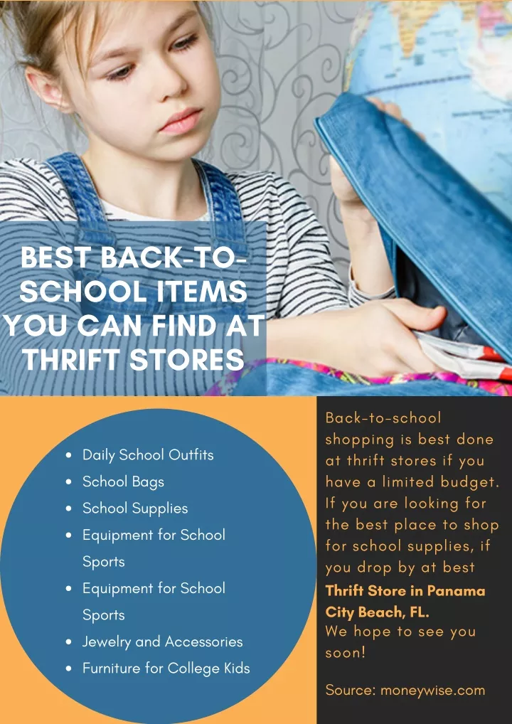 best back to school items you can find at thrift