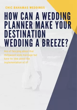 Chic Bahamas Weddings - Planning - Nassau