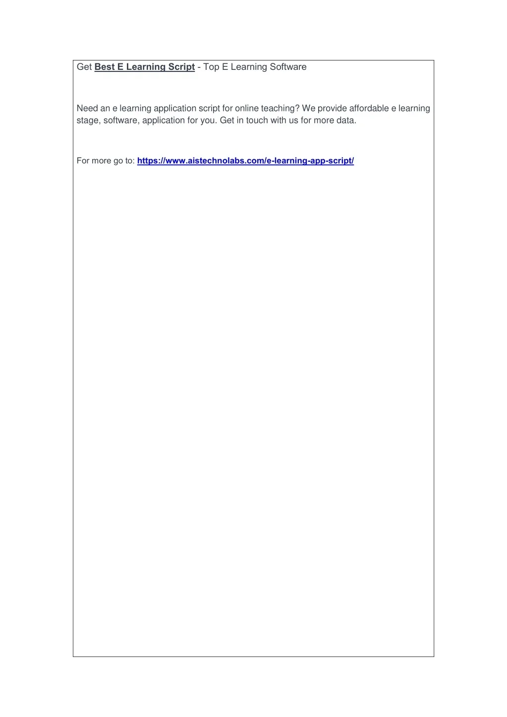 Larning Script PPT - Get Best E Learning Script - Top E Learning Software PowerPoint ...