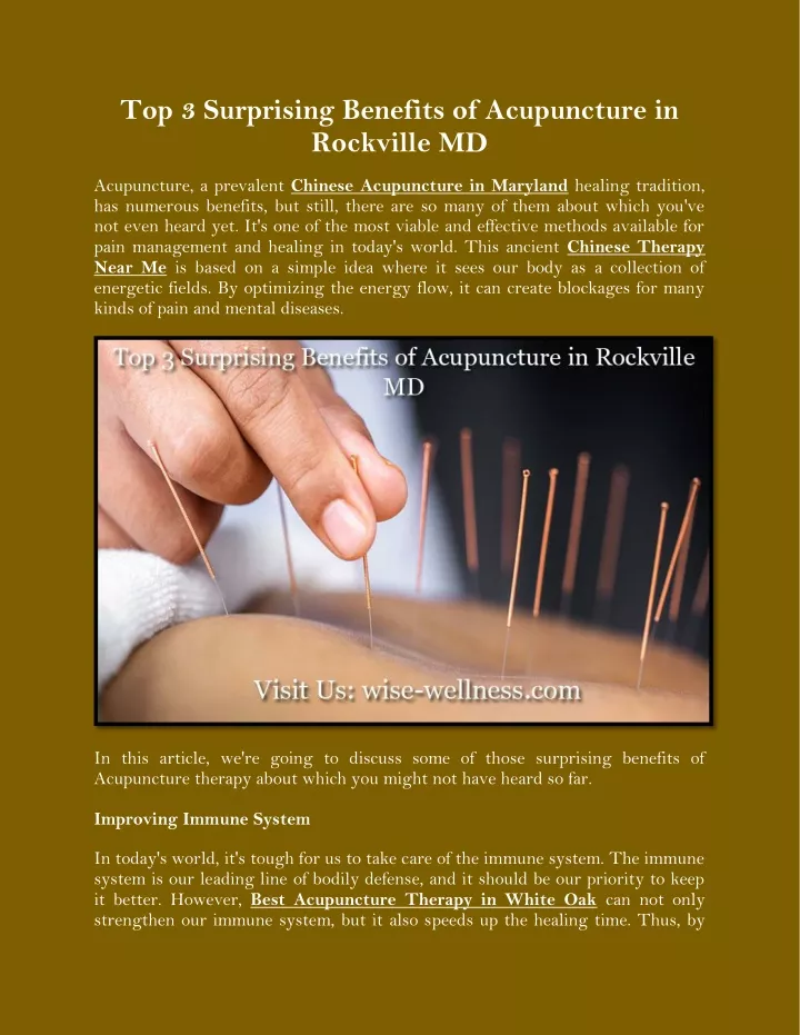 top 3 surprising benefits of acupuncture