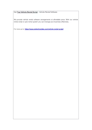 get top vehicle rental script vehicle rental
