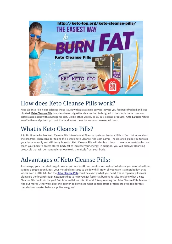 how does keto cleanse pills work