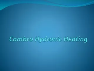 Cambro Hydronic Heating