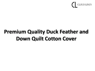 Premium Quality Duck Feather and Down Quilt Cotton Cover