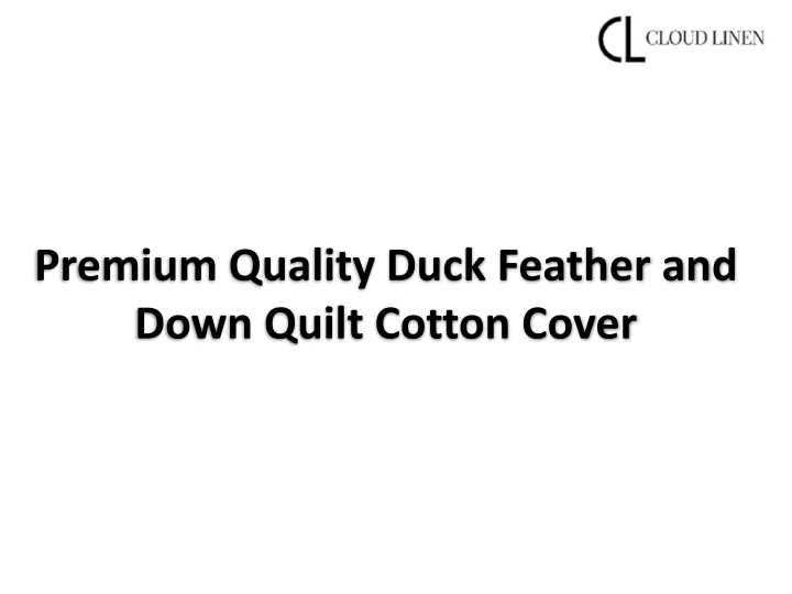 premium quality duck feather and down quilt