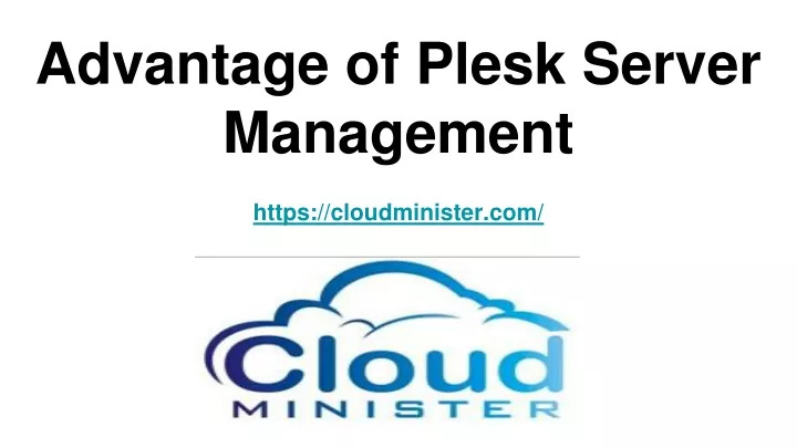advantage of plesk server management