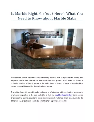 Here’s what you need to know about Marble Slabs