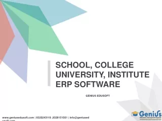 School, College & University ERP System solution providers - Genius Edusoft
