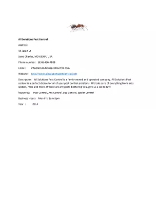 all solutions pest control