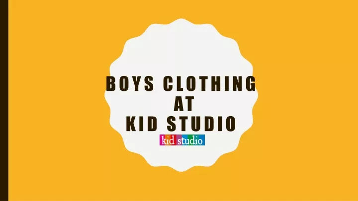 boys clothing at kid studio