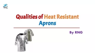 Qualities of Heat Resistant Aprons