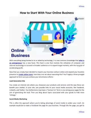 How to Start With Your Online Business