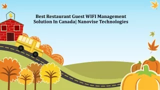 Best Restaurant Guest WIFI Management Solution In Canada| Nanovise Technologies