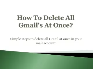 how to delete all gmail s at once