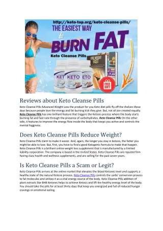 Keto Cleanse Pills