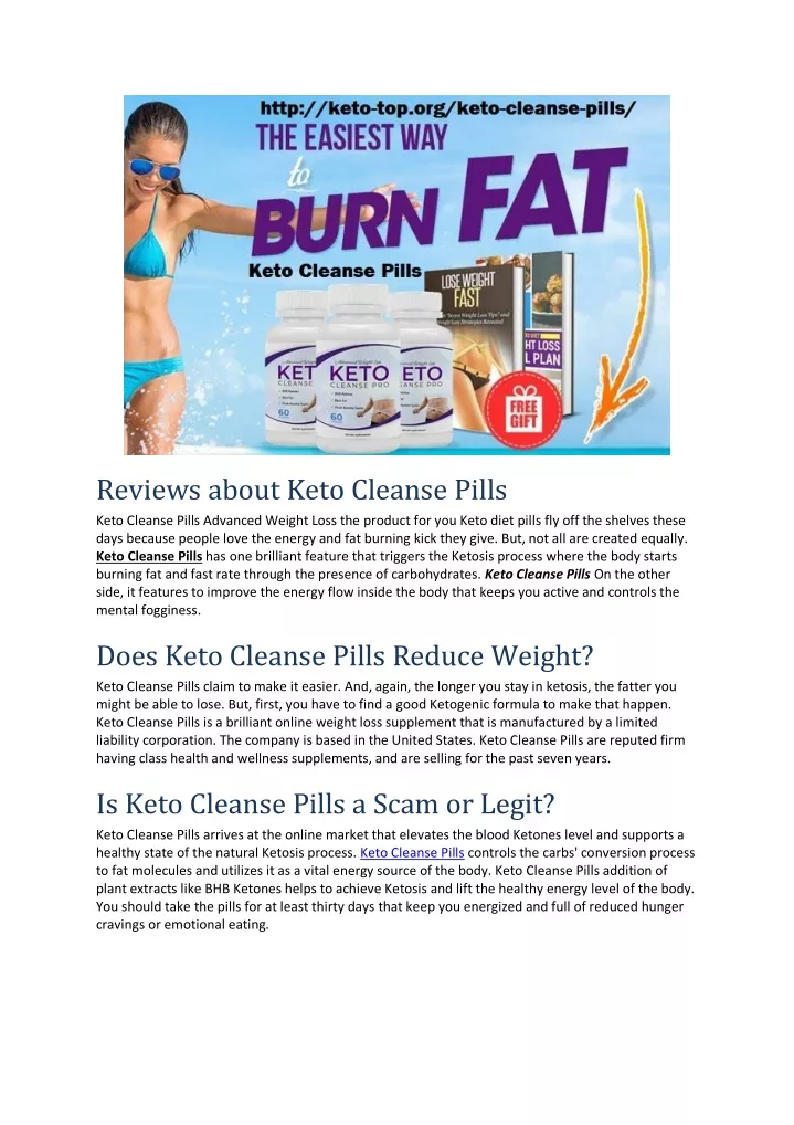 reviews about keto cleanse pills