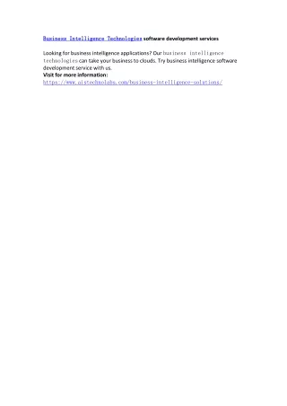 business business intelligence intelligence
