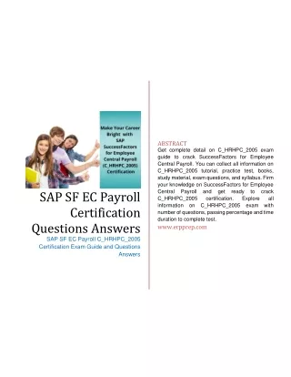 abstract get complete detail on c hrhpc 2005 exam