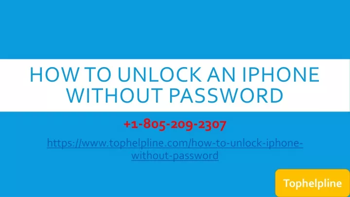 how to unlock an iphone without password