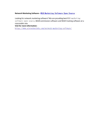 network marketing software mlm