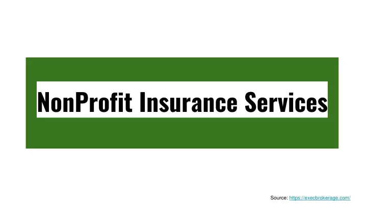 nonprofit insurance services
