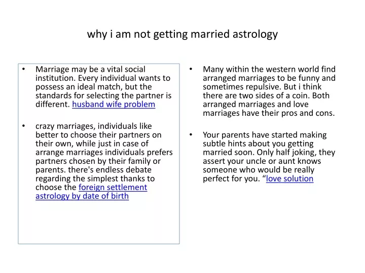 why i am not getting married astrology