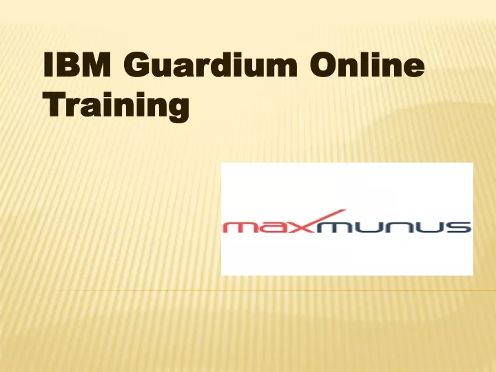 ibm guardium online training