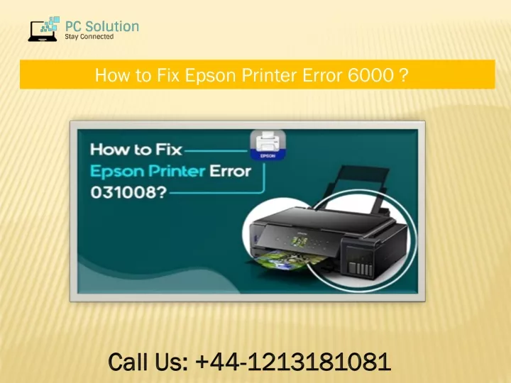 how to fix epson printer error 6000